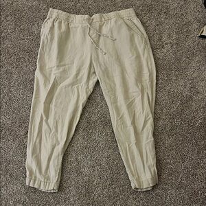 Women’s Casual Linen Tan Pants